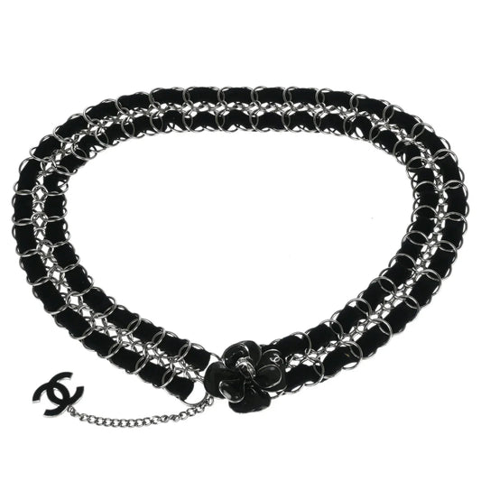 Chanel Black Velvet Belt 06A Small Good