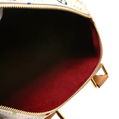 Louis Vuitton 2003 White Monogram Multicolor Speedy 30 Handbag M92643