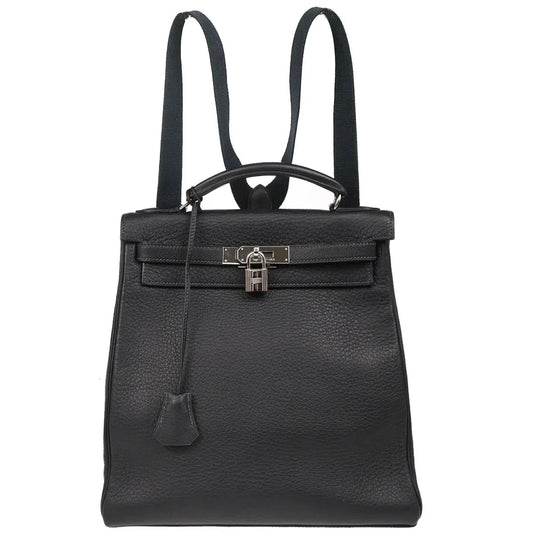 Hermes 2001 Blue Indigo Togo Kelly A Dos GM Backpack