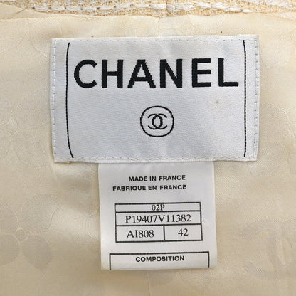 Chanel 2002 Collarless Jacket Ivory #42