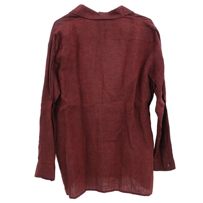 Hermes Shirt Blouse Bordeaux #36