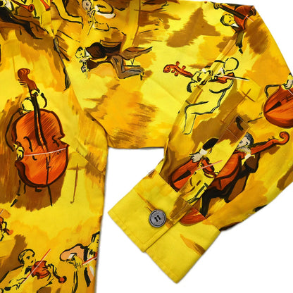 Hermes Shirt Blouse Yellow #40