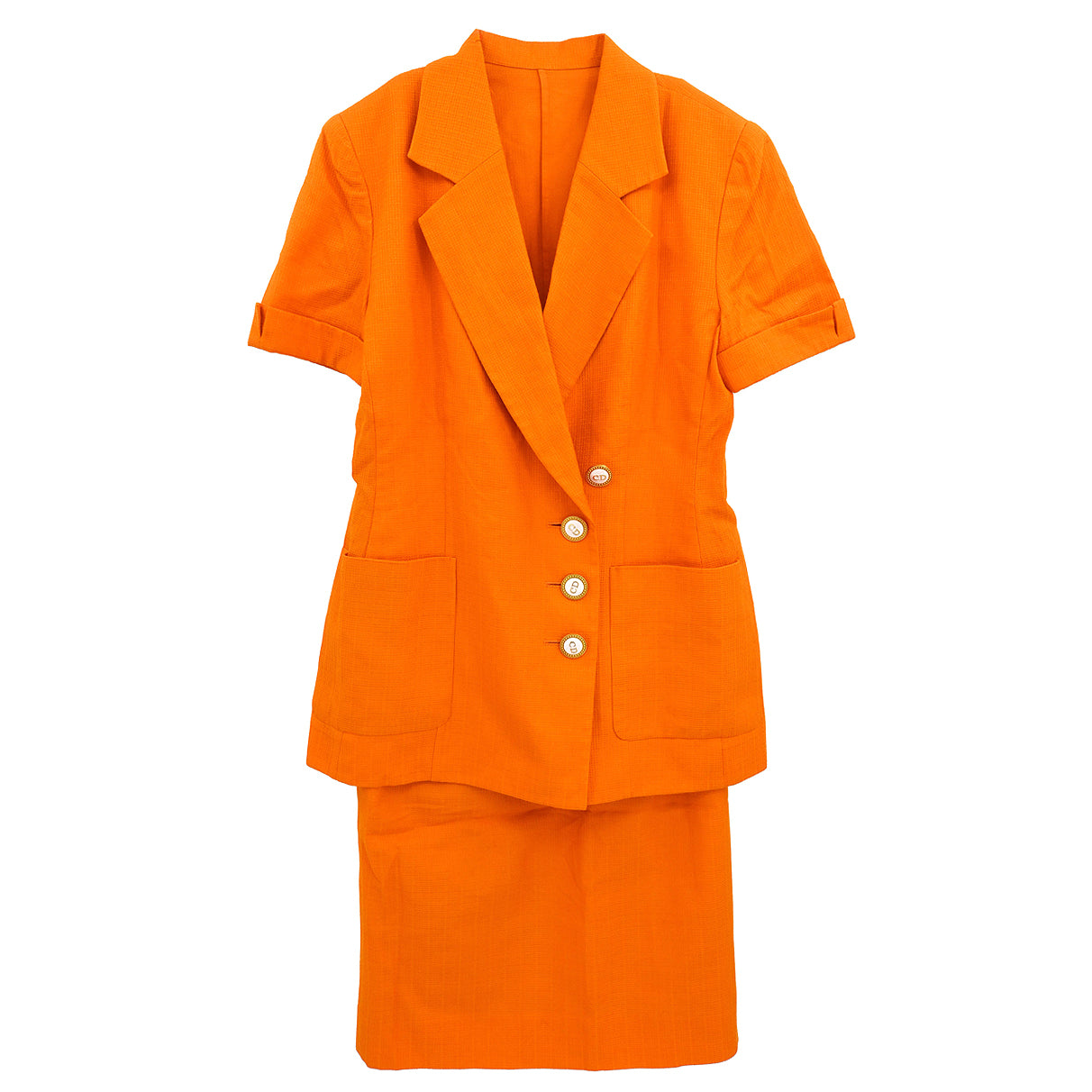 Christian Dior Setup Suit Jacket Skirt Orange #13 – AMORE