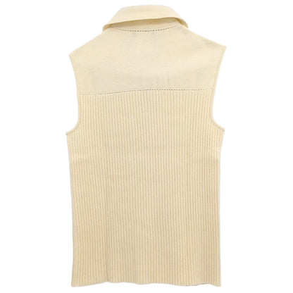 Christian Dior 2003 Sleeveless Top Ivory #40