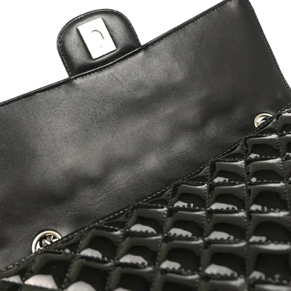 Chanel 2006-2008 Black Patent Leather Single Flap Shoulder Bag