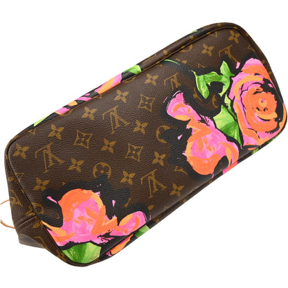 Louis Vuitton 2009 Monogram Rose Neverfull MM Shoulder Tote Bag M48613