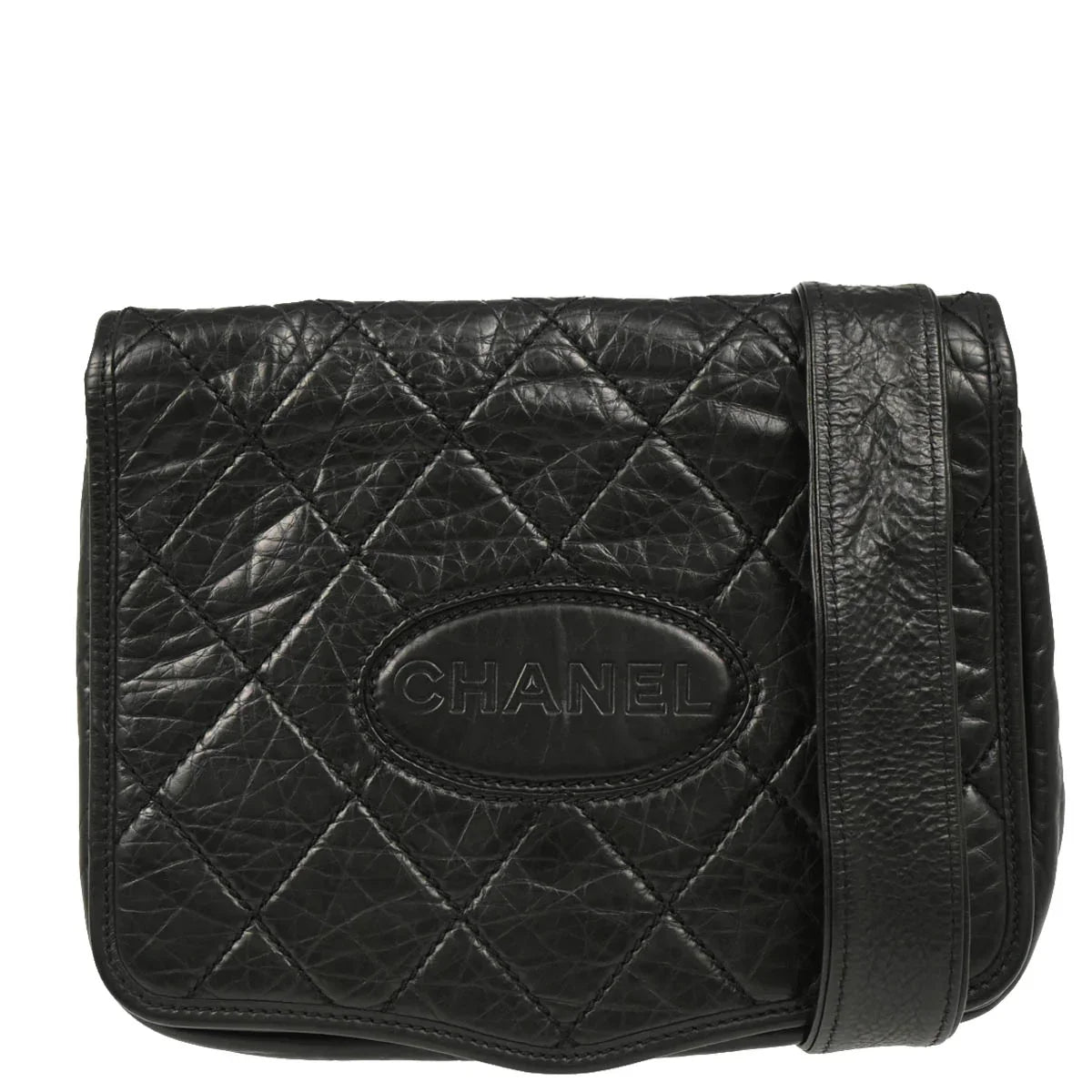 Chanel 2005-2006 Black Calfskin Shoulder Bag
