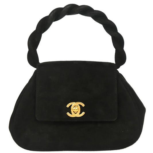 Chanel Black Suede Handbag