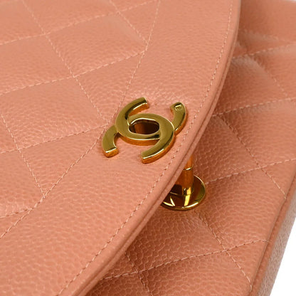 Chanel 1994-1996 Pink Caivar Medium Diana Shoulder Bag