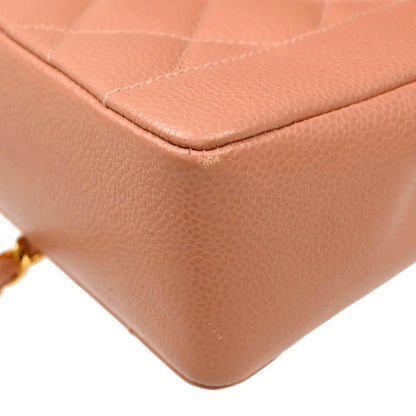 Chanel 1994-1996 Pink Caivar Medium Diana Shoulder Bag