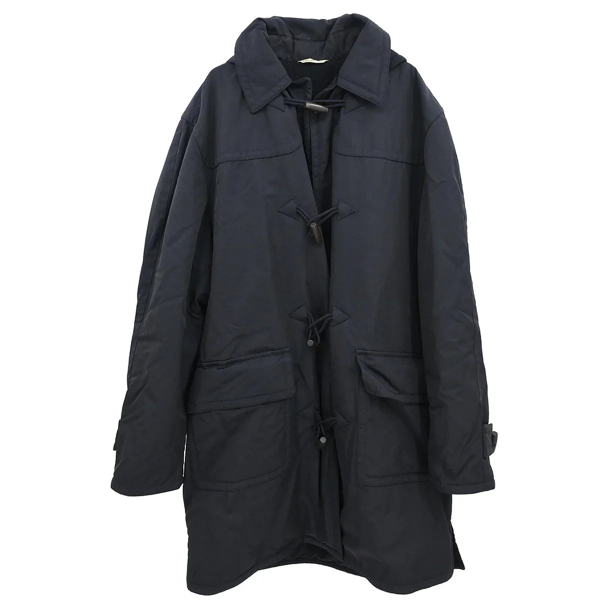 Hermes Single Breasted Coat Black #50