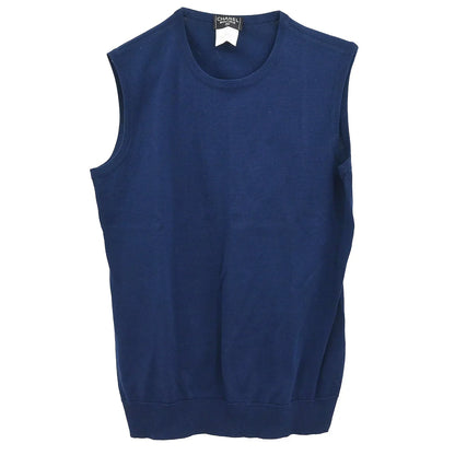 Chanel 1996 Ensemble Cardigan Top Navy #44