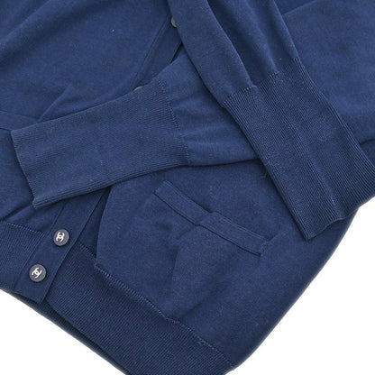 Chanel 1996 Ensemble Cardigan Top Navy #44