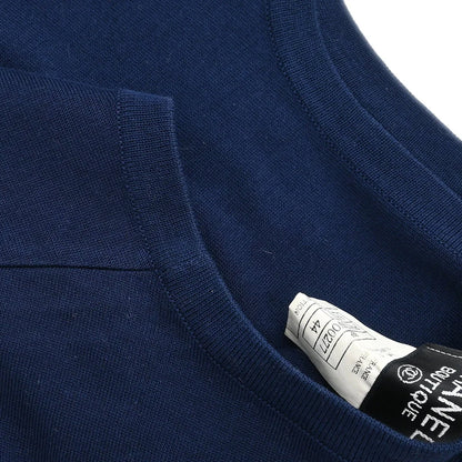 Chanel 1996 Ensemble Cardigan Top Navy #44