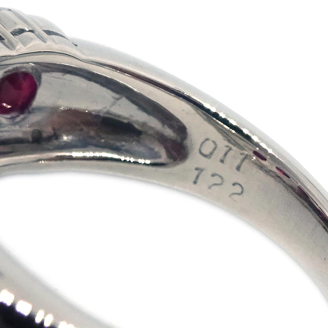 Ring PT900 Diamond Ruby Silver #51 #11 – AMORE Vintage Tokyo