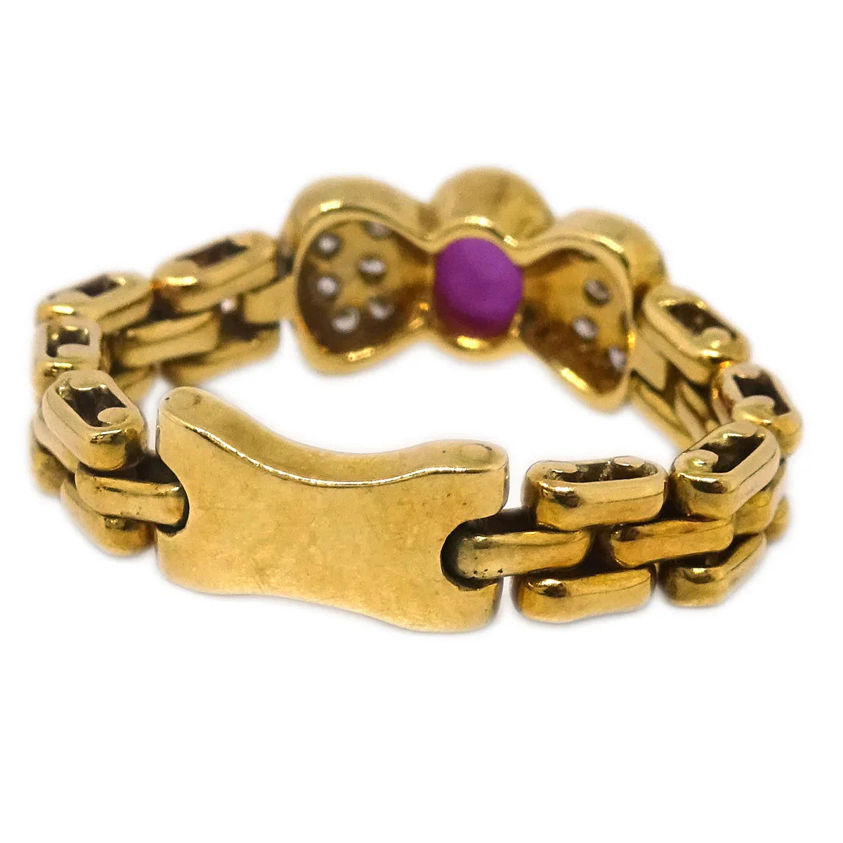 Ring K18 Ruby Diamond Gold #52