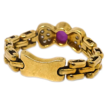 Ring K18 Ruby Diamond Gold #52