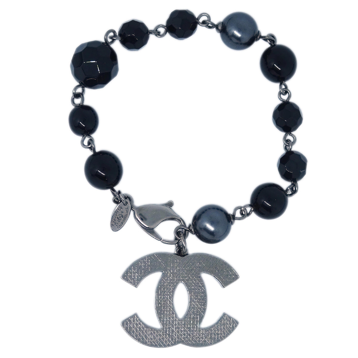 Chanel Bracelet Costume Pearl Black A13V