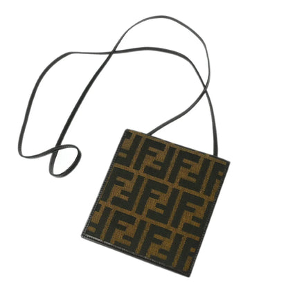 Fendi Zucca Shoulder Bag Wallet Brown