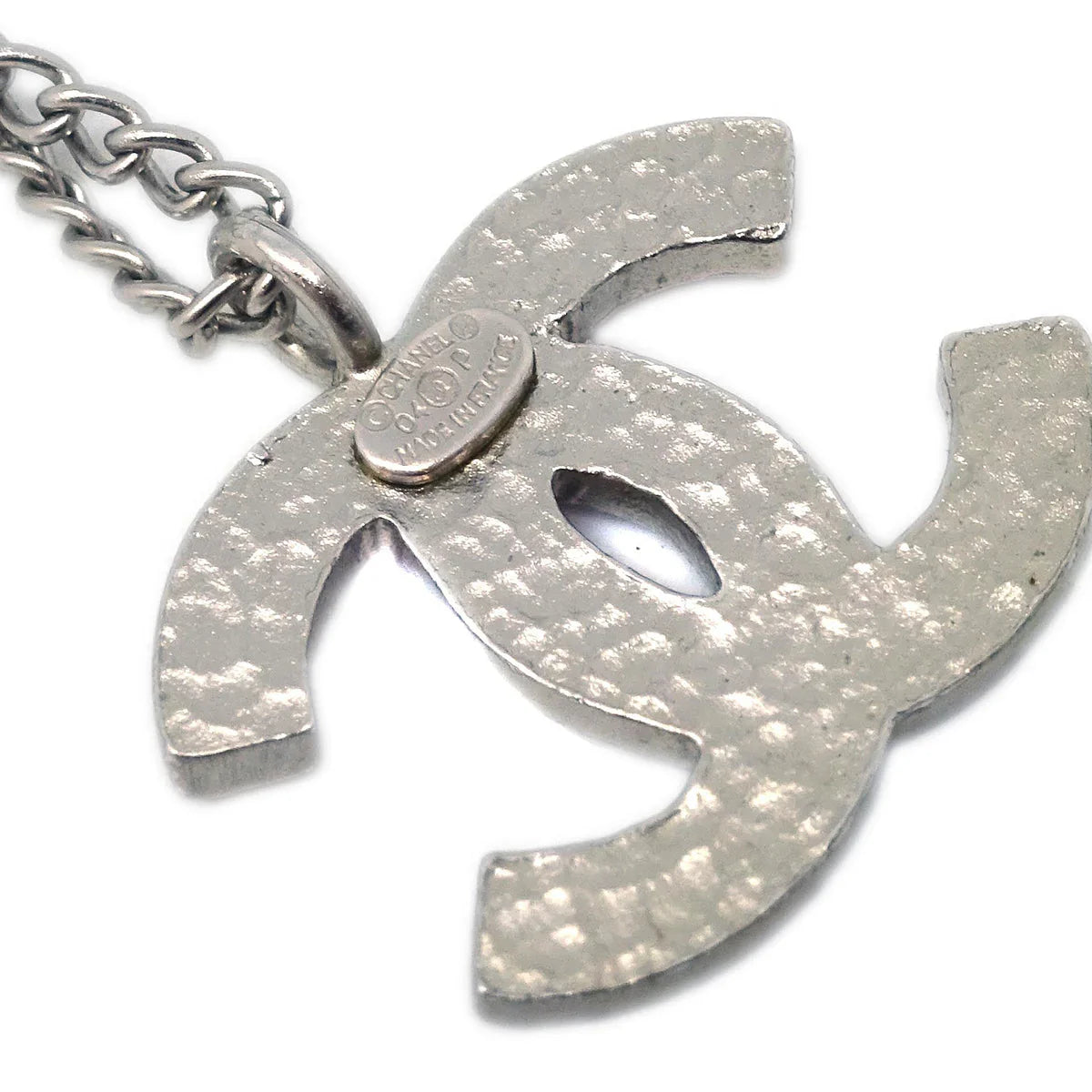 Chanel CC Chain Necklace Pendant Pink 04P