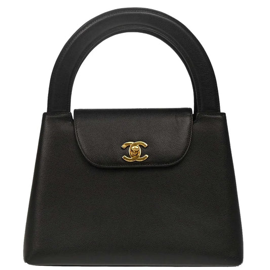 Chanel 1997-1999 Black Caviar Handbag