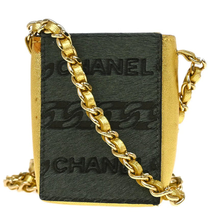 Chanel 2000-2002 Khaki Chain Shoulder Cigarette Case Small Good
