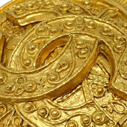 Chanel Medallion Brooch Pin Gold 94A