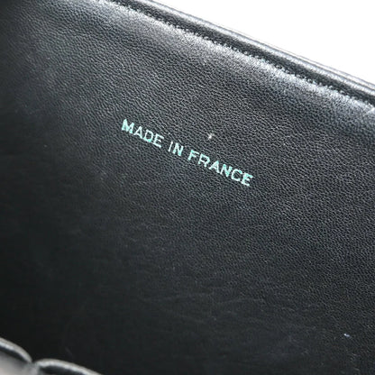 Chanel * Black Lizard Turnlock Small Full Flap Shoulder Bag