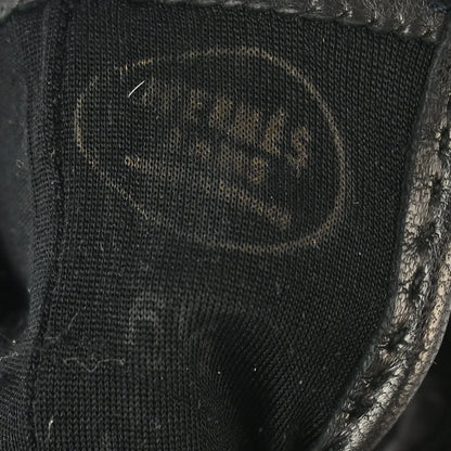 Hermes Black Leather Gloves #6 1/2 Small Good