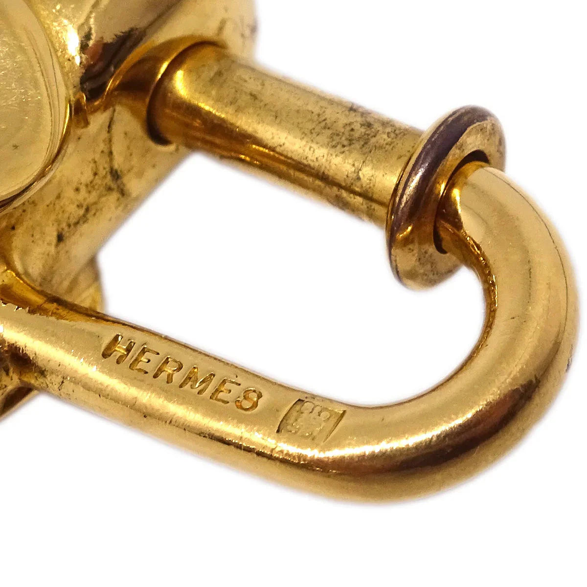 Hermes 1988 Elephant Cadena Gold Small Good
