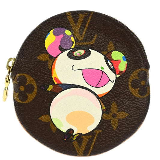 Louis Vuitton 2004 Monogram Panda Porte Monnaie Rond Coin Wallet M61928