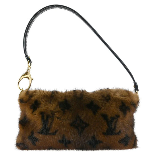 Louis Vuitton * 2009 Monogram Mink Pochette Milla MM M60182