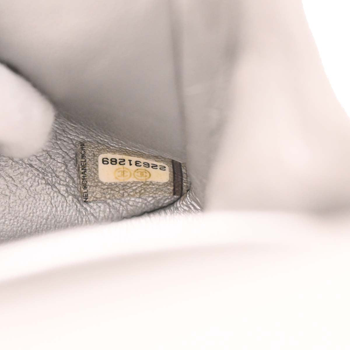 Chanel 2016-2017 Silver Caviar Chevron Medium Classic Double Flap Shoulder Bag