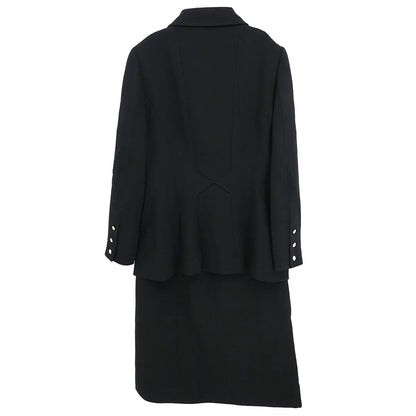 Chanel 1996 Setup Suit Jacket Skirt Black #40