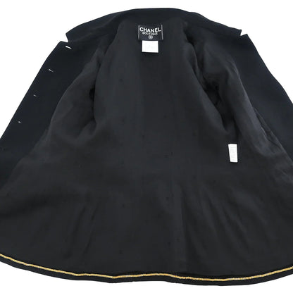 Chanel 1996 Setup Suit Jacket Skirt Black #40