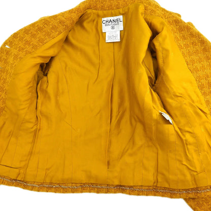 Chanel 1995 Setup Suit Jacket Skirt Brown #36