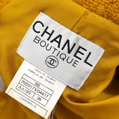 Chanel 1995 Setup Suit Jacket Skirt Brown #36
