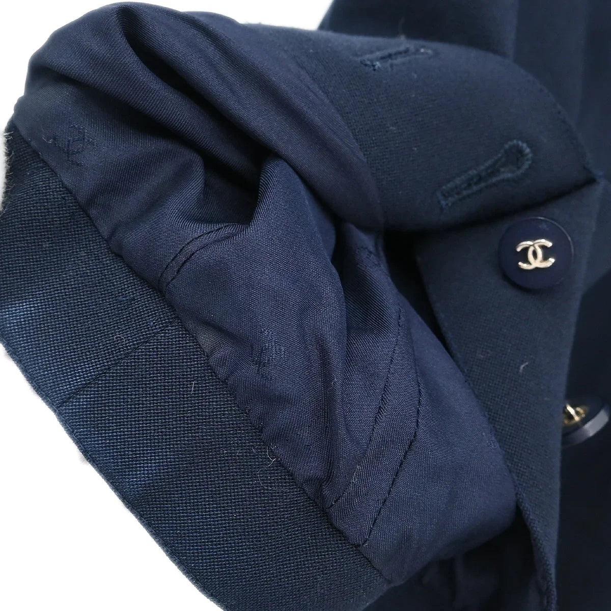 Chanel 1996 Single Breasted Jacket Navy #40