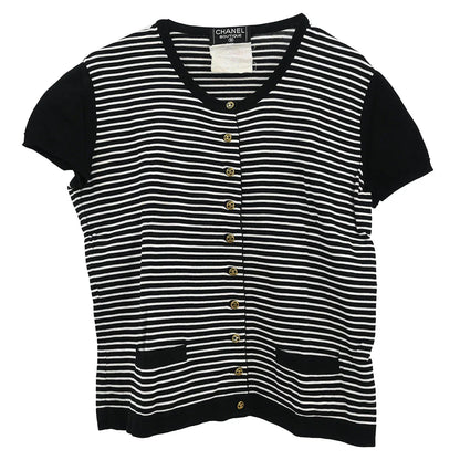 Chanel 1995 Short Sleeve Top Black #42