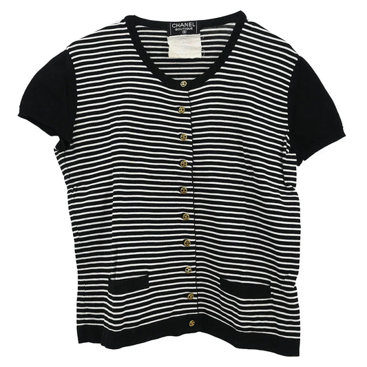 Chanel 1995 Short Sleeve Top Black #42