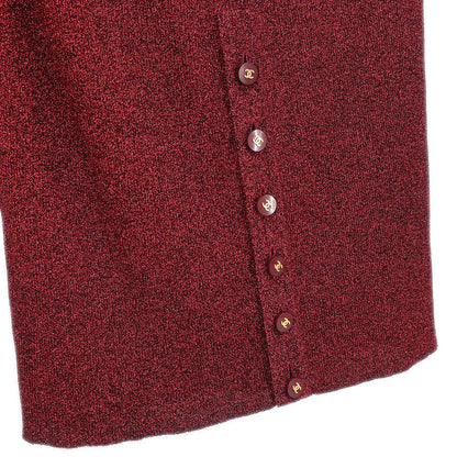 Chanel 1996 Setup Cardigan Dress Bordeaux #40