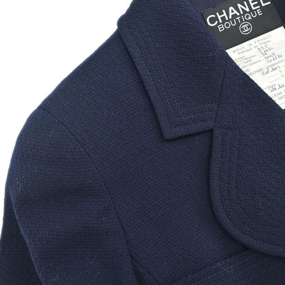 Chanel 1993 Setup Suit Jacket Skirt Navy #38