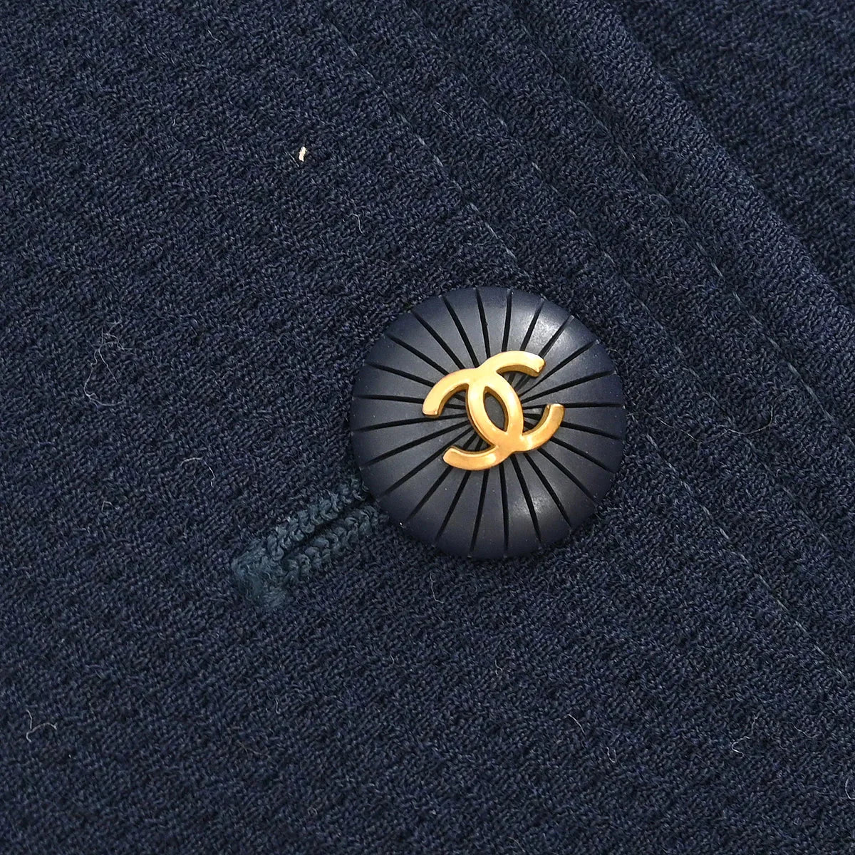 Chanel 1993 Setup Suit Jacket Skirt Navy #38