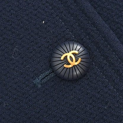 Chanel 1993 Setup Suit Jacket Skirt Navy #38