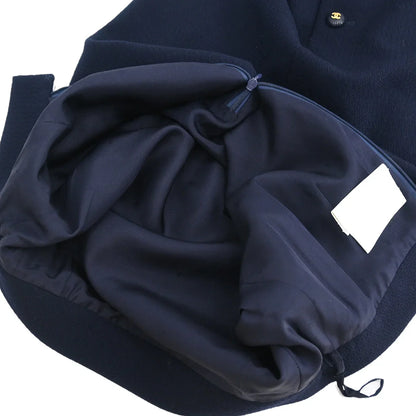 Chanel 1993 Setup Suit Jacket Skirt Navy #38