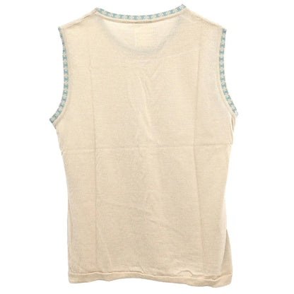 Chanel 2001 Sleeveless Tank Top Beige #42