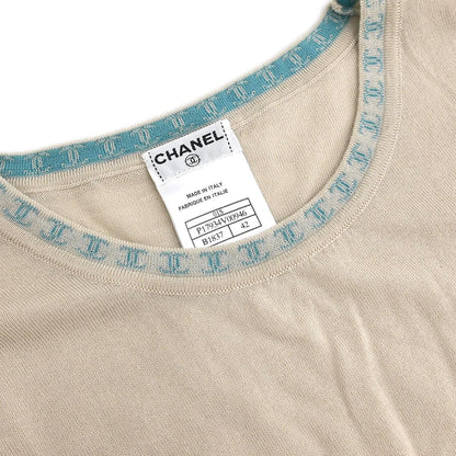 Chanel 2001 Sleeveless Tank Top Beige #42