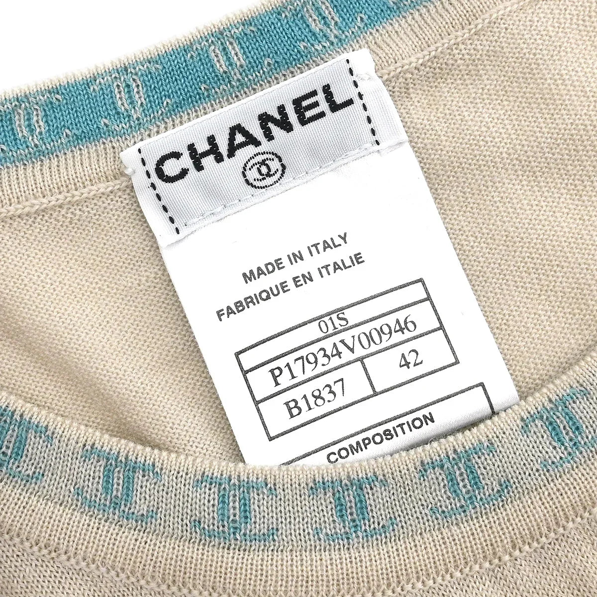 Chanel 2001 Sleeveless Tank Top Beige #42