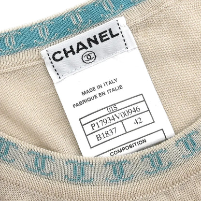 Chanel 2001 Sleeveless Tank Top Beige #42