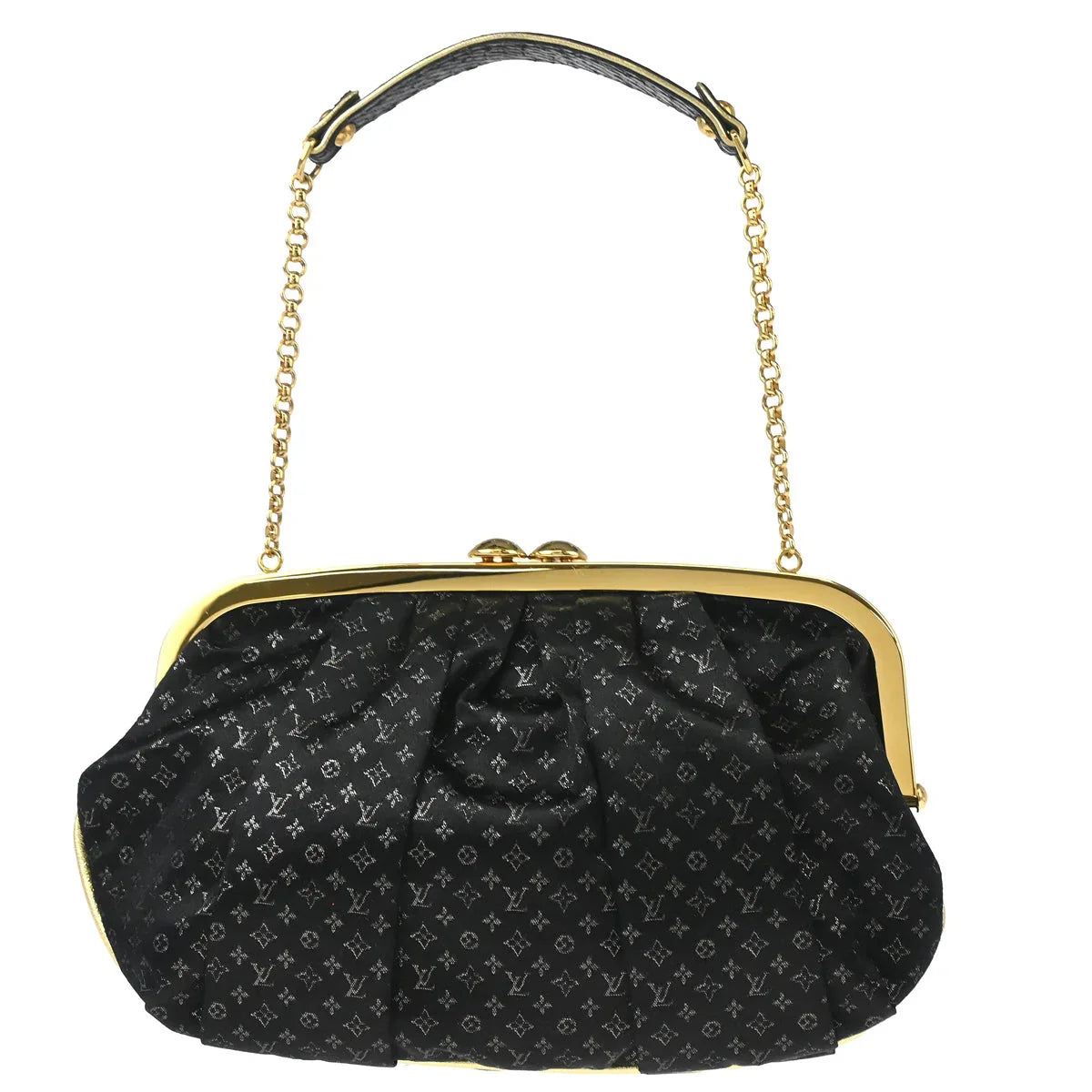 Louis Vuitton * 2006 Black Satin Aumoniere M92062